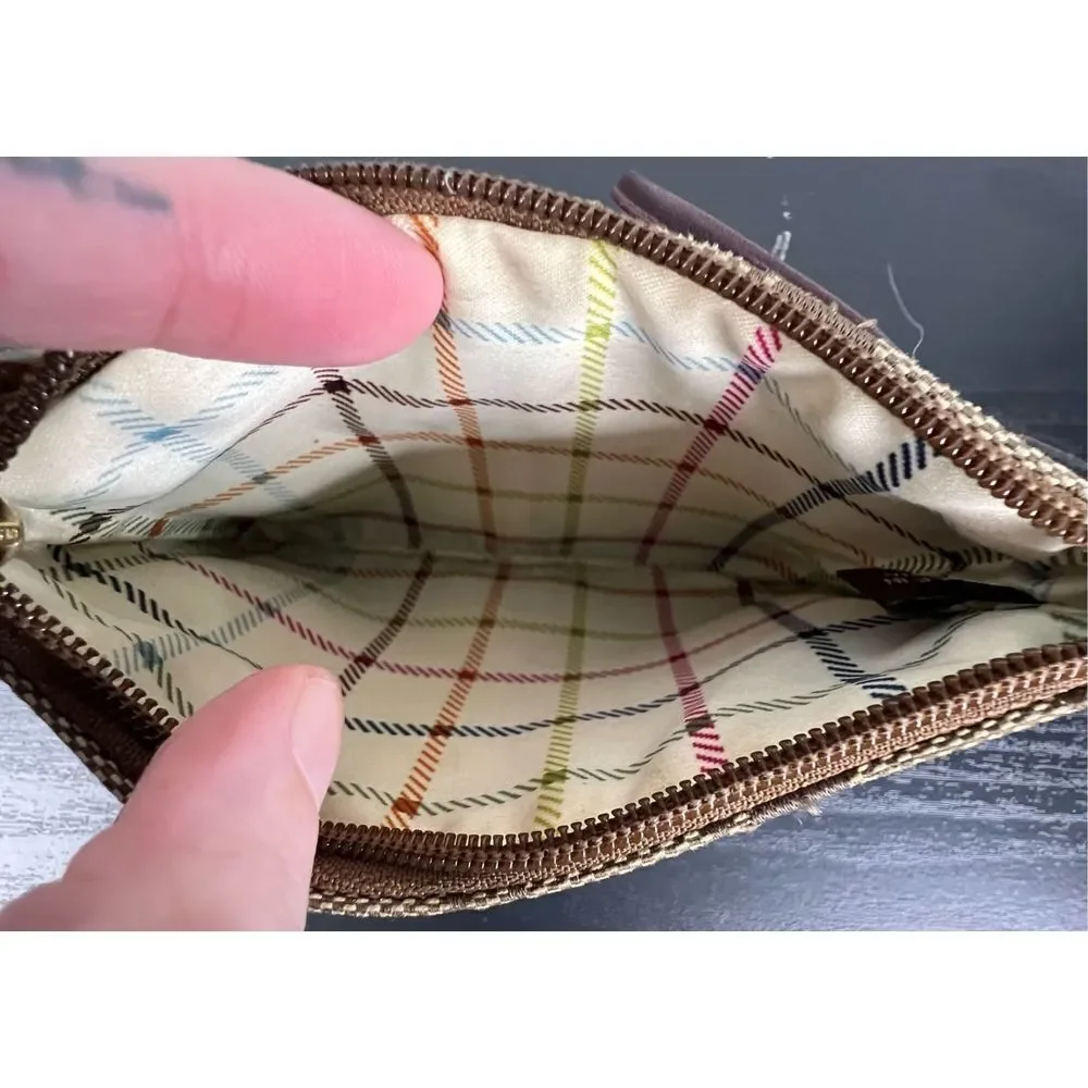 Coach Brown Zip Up C Patterned Change Wallet - Picture 3 of 4